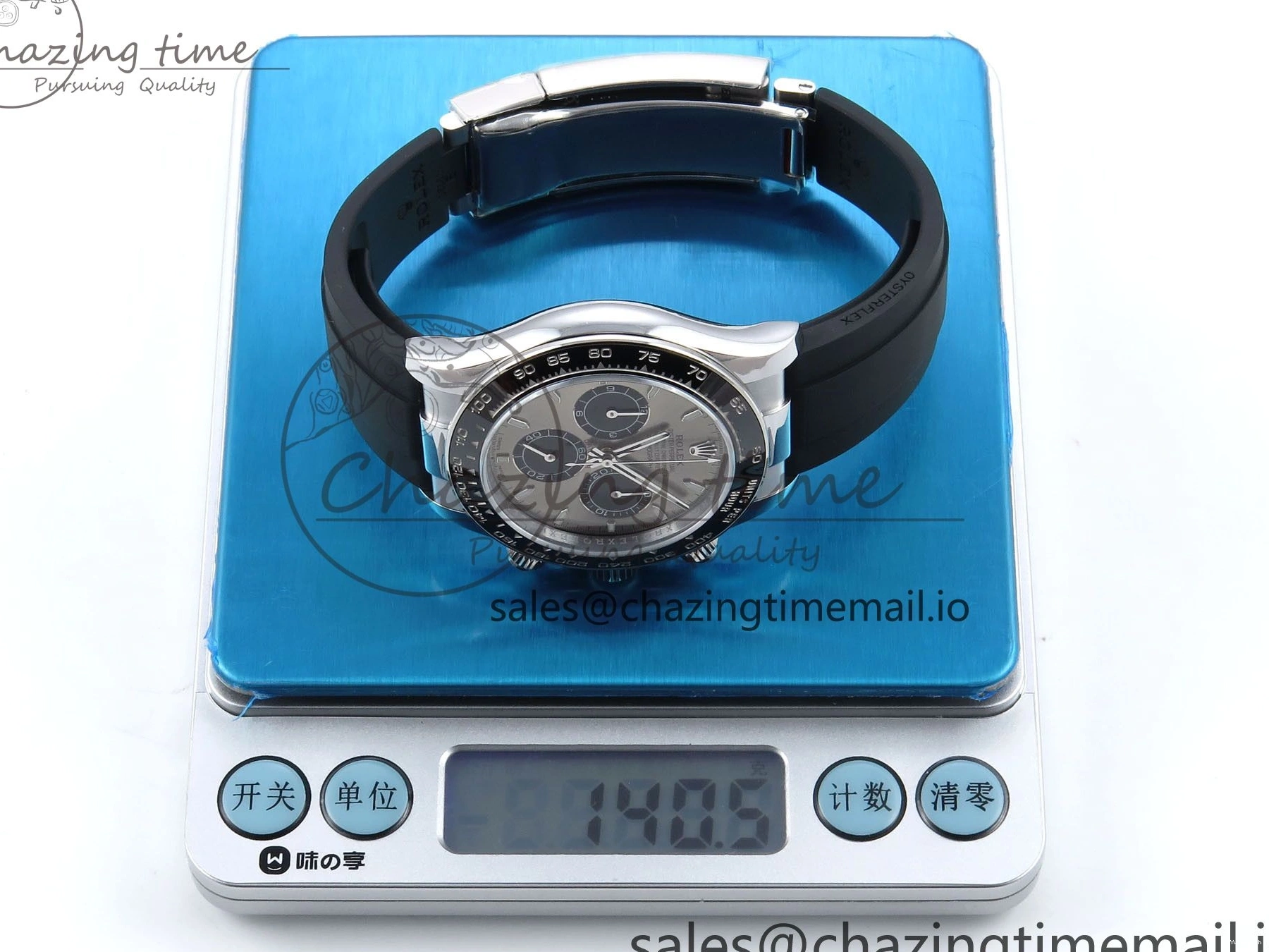 Strap V6（Gain 126519 SH4131 Edition Oysterflex Best 1:1 QF on Gray Daytona Weight） Black Dial 1228